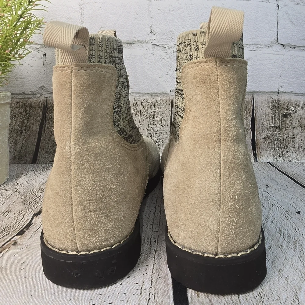 THE NORTH FACE WOMENS BALLARD III CHELSEA WATERPROOF FLAX BOOTIES SIZE 5.5 EUC